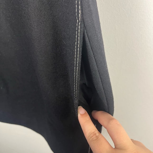 Cos topstitched black wool/cashmere mod short sleeve dress size 2 - Picture 6 of 10